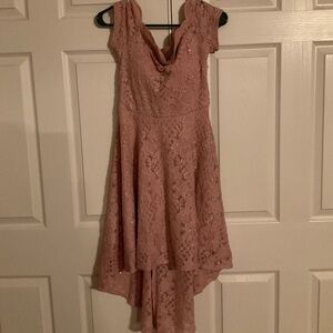 Pink Lacey glittery dress